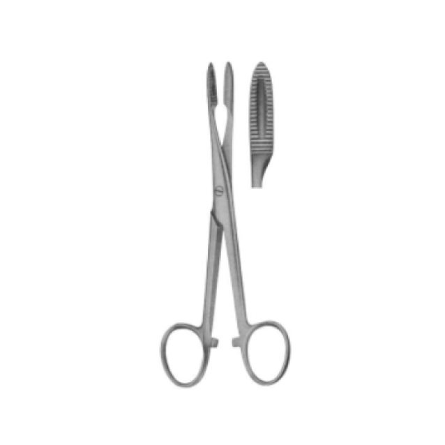 Curved Forceps AM_01-452 with Ratchet 14.5 cm