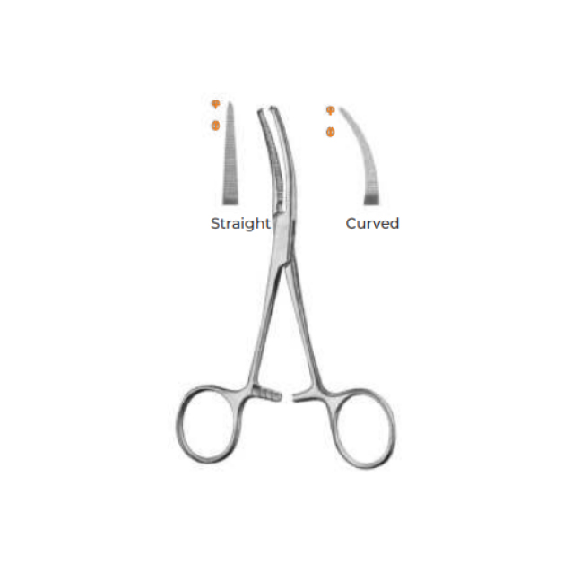 Curved Forceps AM_01-439 Micro-Halsted 12.5 cm