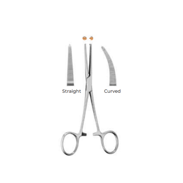 Curved Forceps AM_01-445 Baby-Crile (Kocher) 14 cm