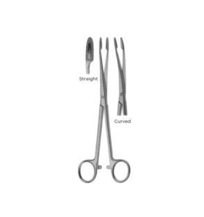 Curved Forceps AM_01-456 with Ratchet 18 cm