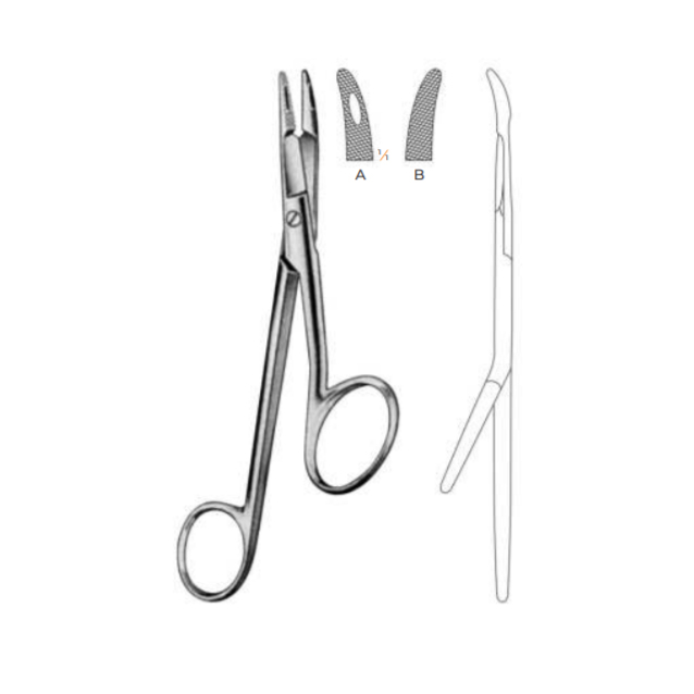 Curved Forceps AM_01-464 Gillies 15 cm